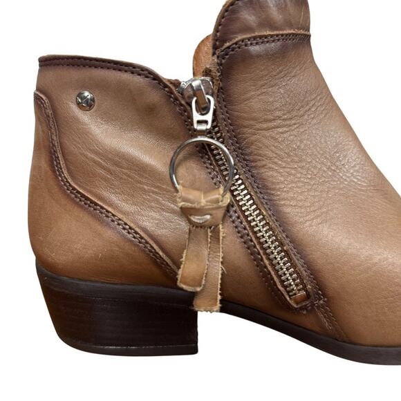 Pikolinos Daroka W1U-8505 Leather Brown Chunky Heel Ankle Boot Booties 40 9.5 10 - Picture 12 of 16